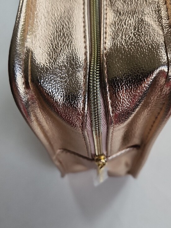 Lancôme Handbags - Lancôme Metallic Rose Gold Cosmetic Case - New Without Tag